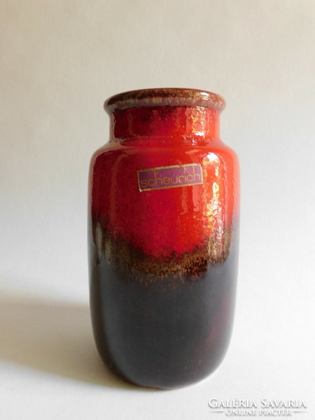 Scheurich retro ceramic vase mid century 15 cm