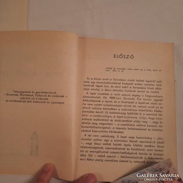 Viz László: A torinói halotti lepel    ECCLESIA   III. kiadás 1985