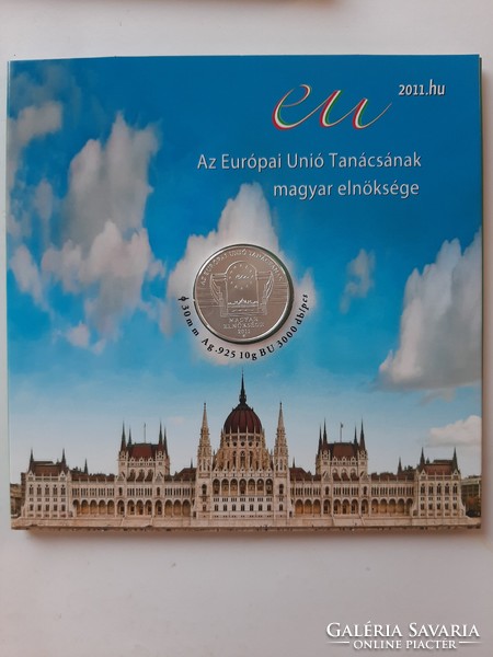 2011 Magyarország pénzérméi Forgalmi sor EU magyar magyar elnöksége benne ezüst 3000 ft-os