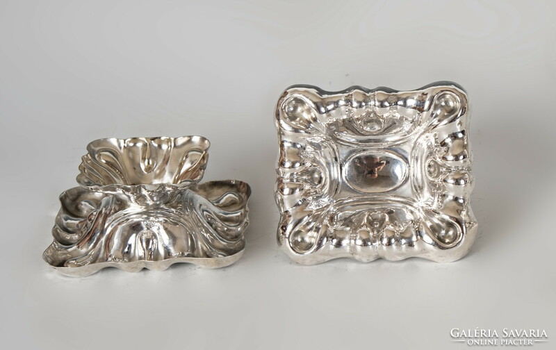 Pair of silver table spice holders (larger size)