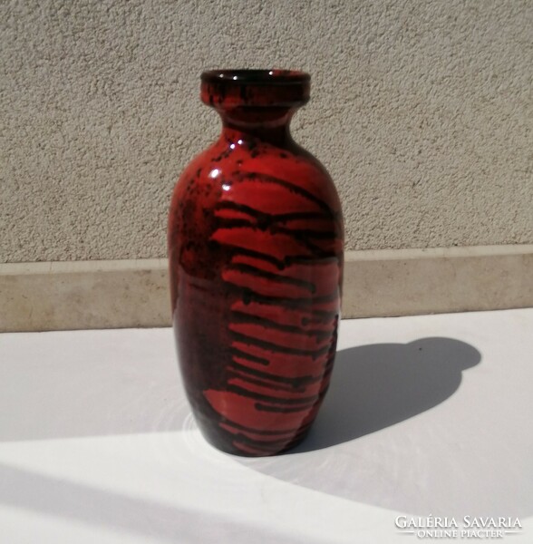 Pesthidegkúti (?) calf blood colored ceramic vase (today: 27 cm)