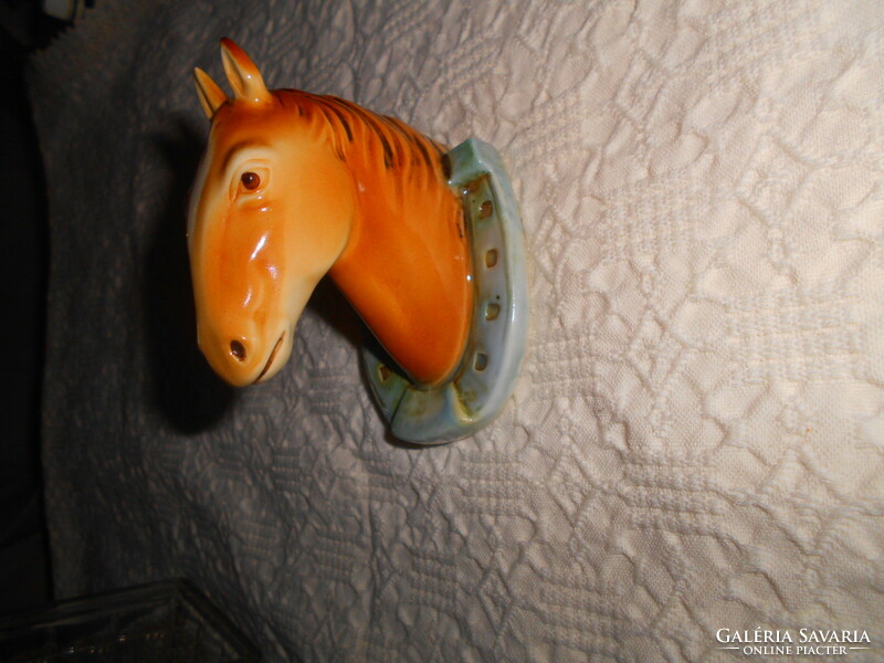 Antique porcelain wall decoration horse figure
