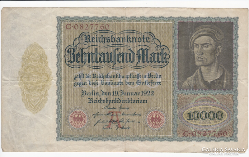 10000 Marka Birodalmi bankjegy - Reichsbanknote 1922