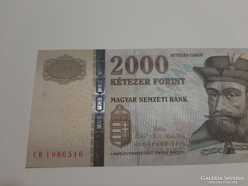 2000 Forint banknote 2010 unc cb series