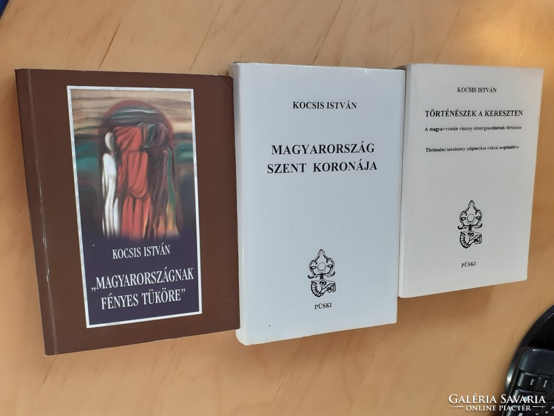Books signed by István Kocsis 4 pcs in one holy crown, drama orphan bethlen kata + 1 gift book