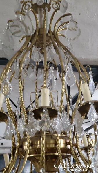 Onion-shaped copper chandelier