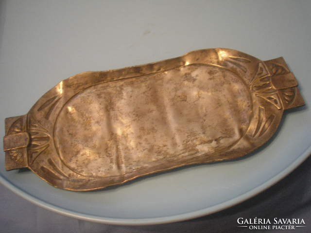 U9 antique Art Nouveau silver plated tray marked 31 x 14 cm