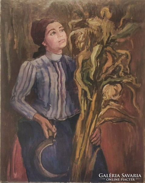 Emőd Aurél (Budapest, 1897 – Budapest, 1958), Lány sarlóval