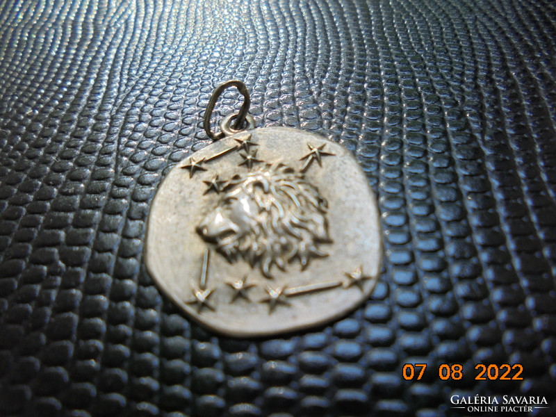 OROSZLÁN ródiumozott matt állatöv medál BI mester és A925 ezüst jellel a német TENDOR cégtől