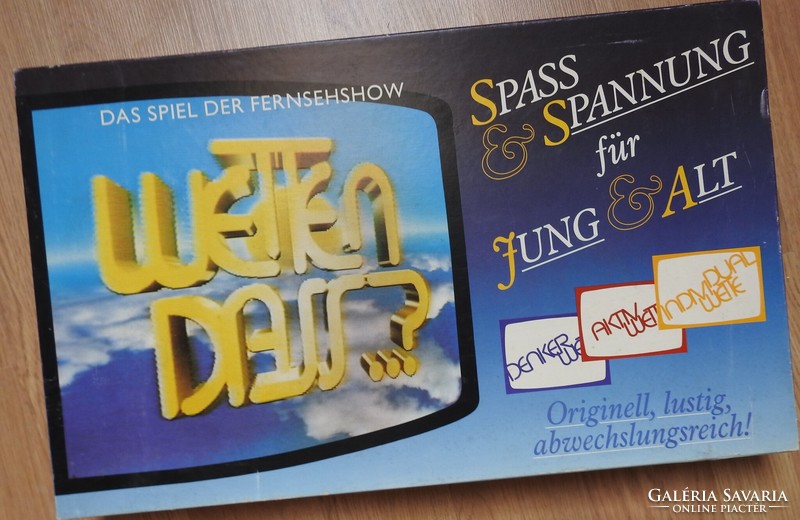 Társasjáték Wetten DAss… ?    Das Spiel der Fernsehenshow - német nyelvű társasjáték