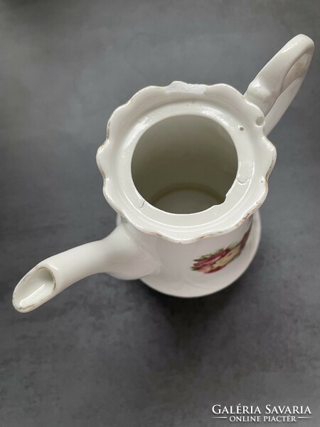 Kisebb méretű rózsás szecessziós teás kanna