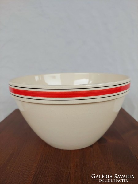 2 large retro striped ceramic bowls, undamaged, beautiful pieces