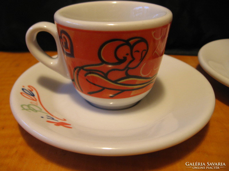 Gyűjtői iBalli Saturnia Italy Tango mokkás csésze pár 0,5 dl