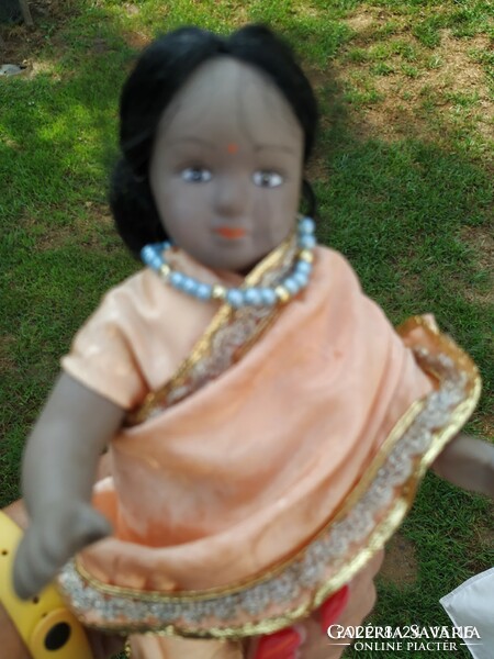 2 porcelain dolls with colored skin for sale! Vintage porcelain doll/ body as well / 22 cm.