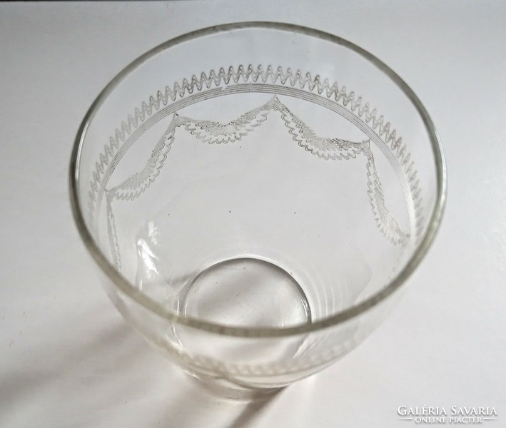 Gépi maratott pohár szecessziós minta 10cm