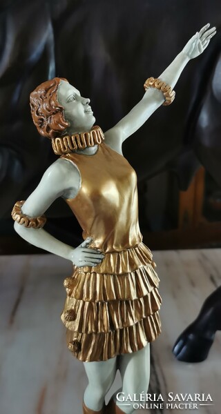 Táncosnő - art deco bronz szobor