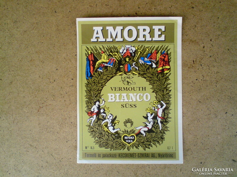 Old label - amore vermouth label