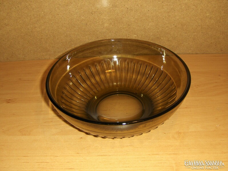 Retro smoked glass serving bowl 21.5 cm (6p)