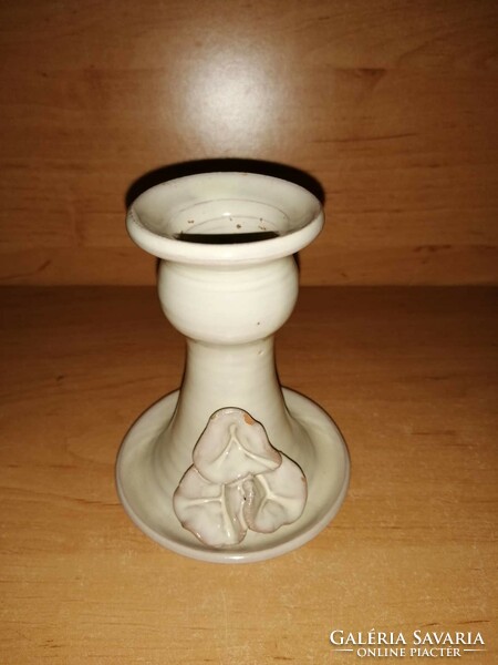 Retro mázas kerámia gyertyatartó 9,5 cm magas (4/K)