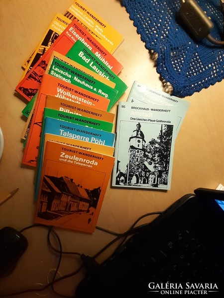 Német kiránduló útleírás csomag Tourist Wanderheft sorozat egyben 1970-1980 NDK