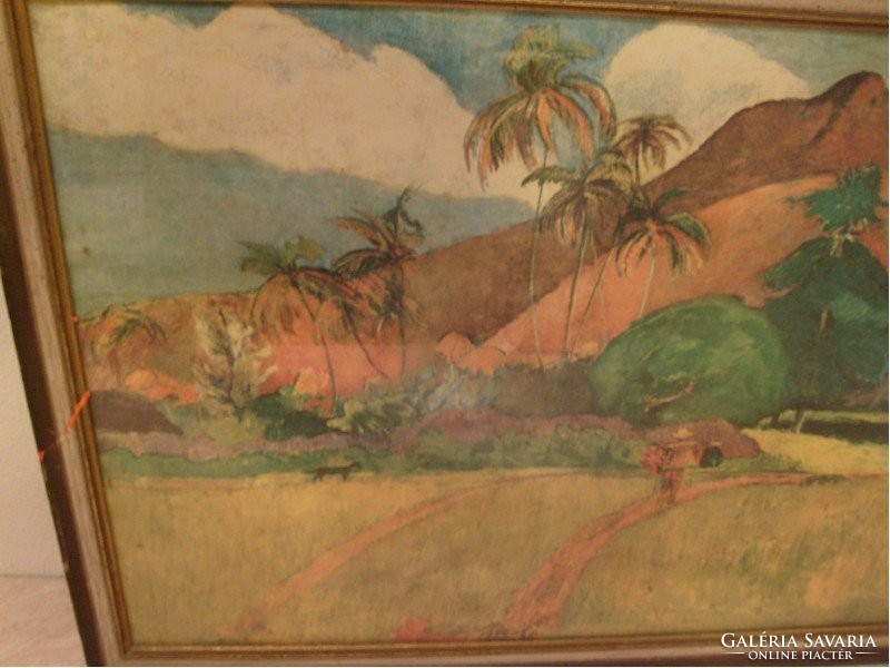 E 10  Leárazva FESTMÉNY Tahiti Paul Gauguin stÍlus karton akvarell 55x42 cm eladó