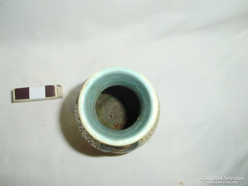Vintage cracked ceramic vase