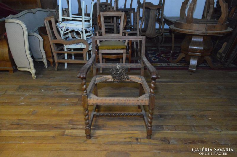 3 antique rustic chairs