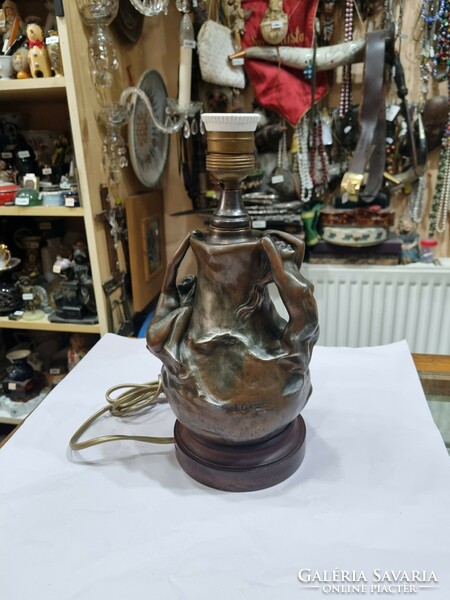 Old pewter table lamp