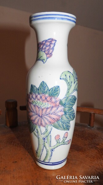 Porcelain vase with a Chinese lotus flower pattern