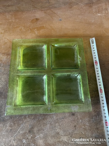 Glass centerpiece, offering, 26 x 26 cm, perfect.. Creation