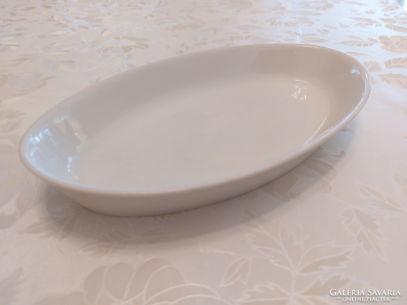 Old oval white porcelain bowl