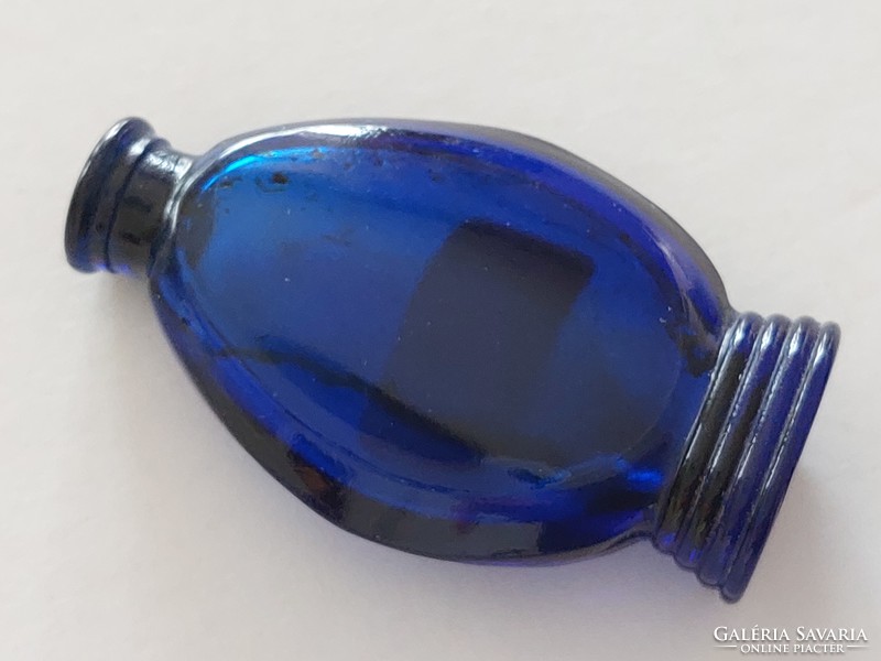 Régi parfümös üveg Evening in Paris Bourjois kobaltkék vintage kölnis palack