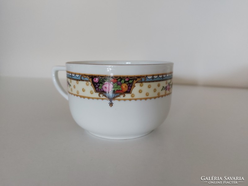 Régi Phoenix porcelán csésze rózsás gyümölcsös vintage bögre