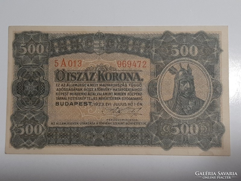 500 Korona 1923 in rare, beautiful condition