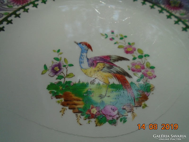 1910 Copeland hand-painted pheasant plate marked by the English royal supplier maple&co,