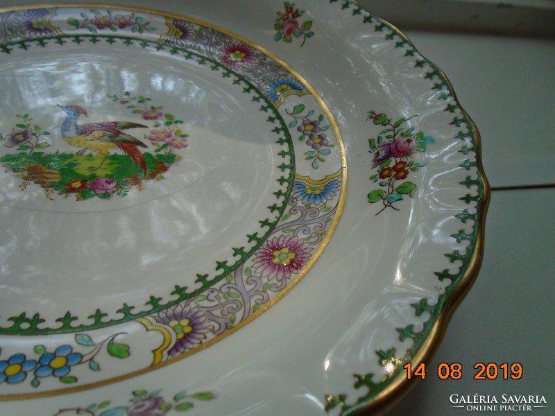 1910 Copeland hand-painted pheasant plate marked by the English royal supplier maple&co,