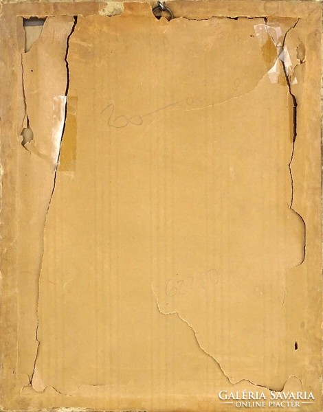 1K169 Régi keretezett anya gyermekével romantikus színezett litográfia 1800-as évek 29.5 x 23 cm