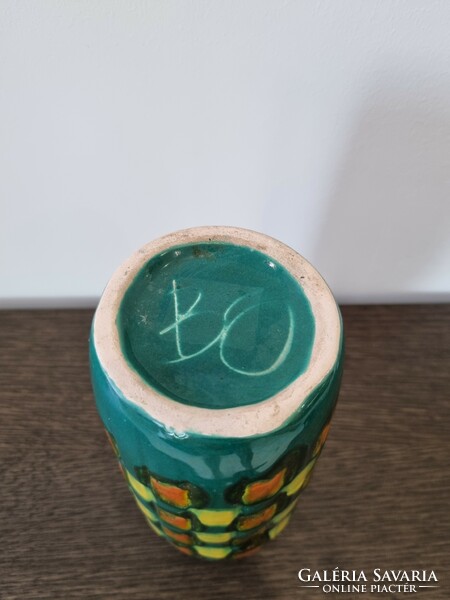 Judit Bártfay applied art ceramic vase (70s)