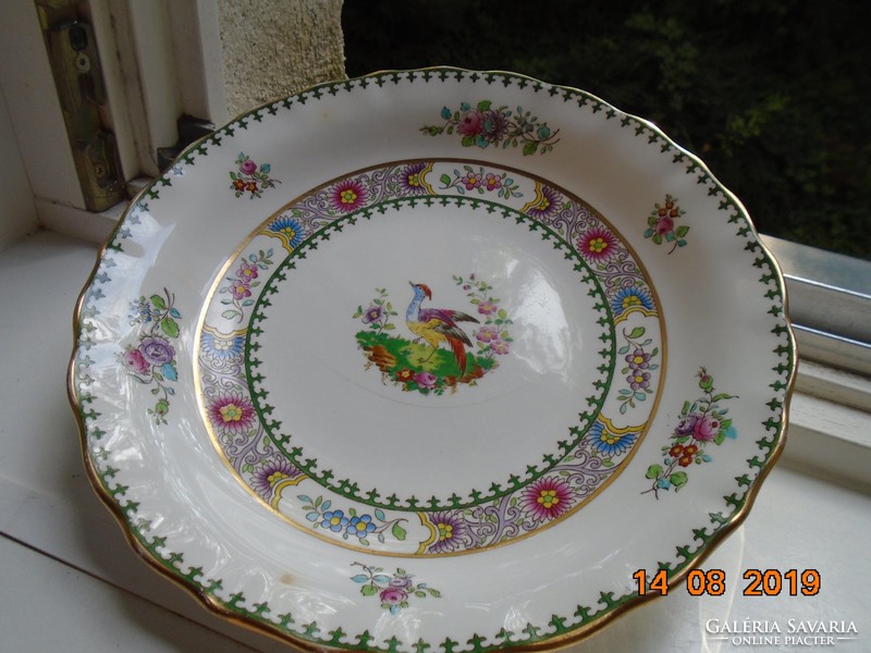 1910 Copeland hand-painted pheasant plate marked by the English royal supplier maple&co,