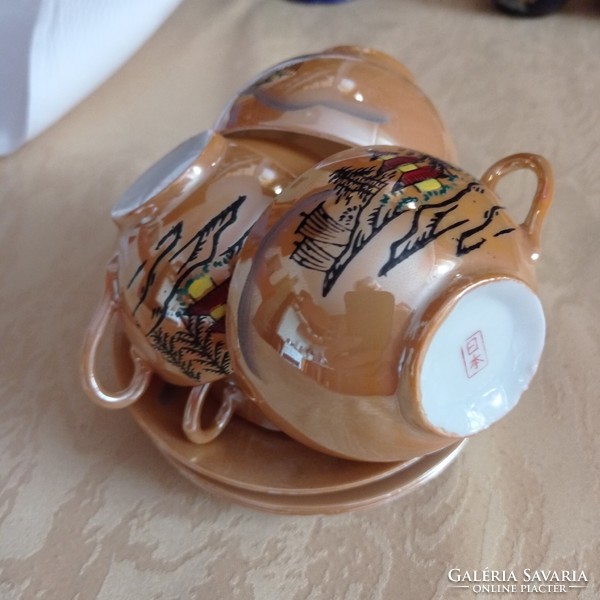 Japán tojáshéj porcelán csésze tányérral