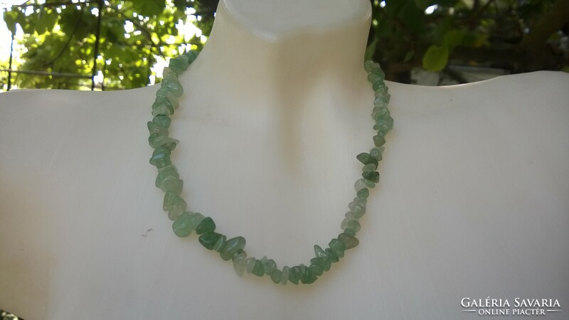 Mineral jewelry semi-precious stone aventurine necklace-necklace blue turquoise colors 50 cm
