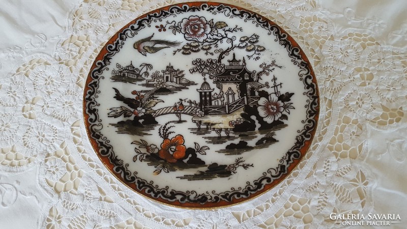 Antique, 19th century plate with an oriental pattern
