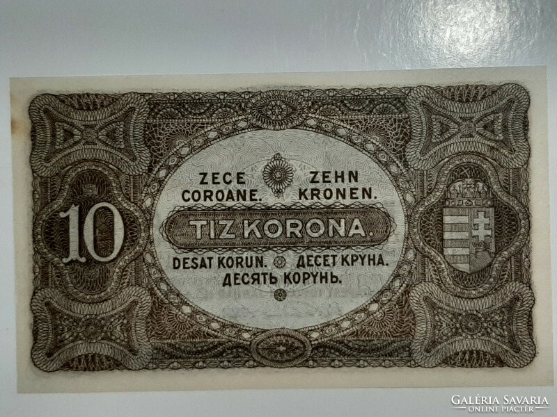 10 korona 1920  aUNC sorszám között ponttal