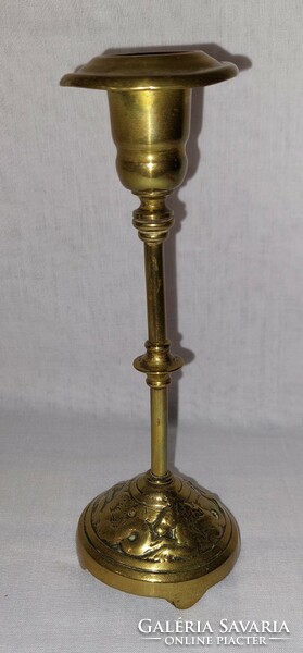 Brass candle holder (height 17cm)