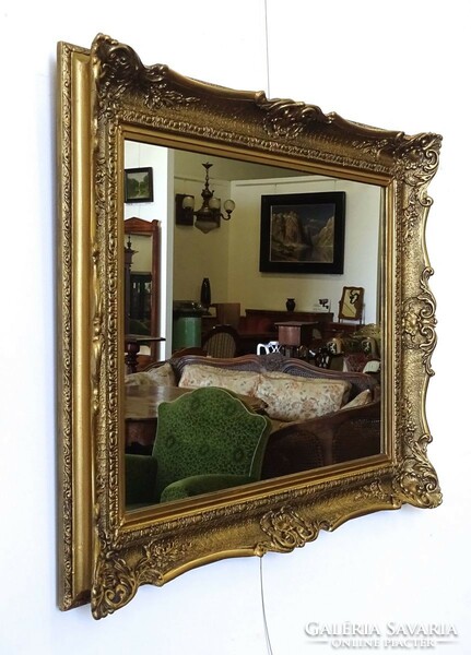 1K324 antique gilded blondel framed mirror 82.5 X 103 cm