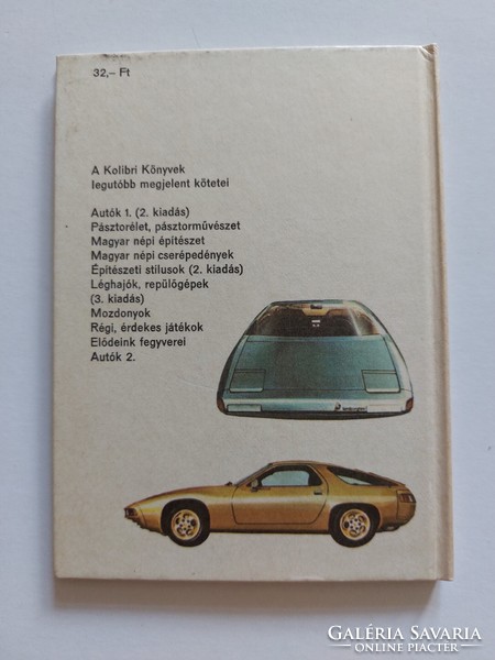 Kolibri Könyvek Móra Kiadó 1986 Autók 2.