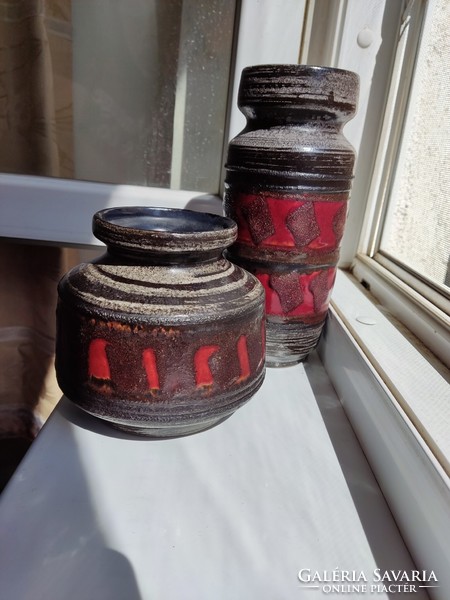 Retro vintage midcentury vase set of 2