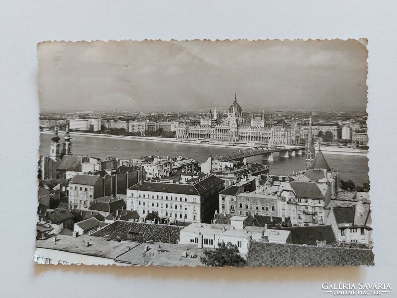 Régi képeslap fotó levelezőlap Budapest Dunai látkép