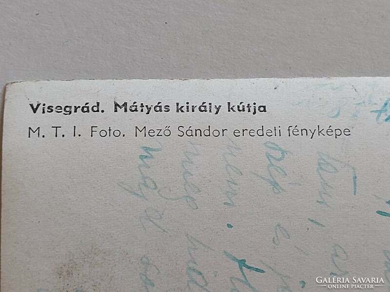 Régi képeslap fotó levelezőlap Visegrád Mátyás király kútja