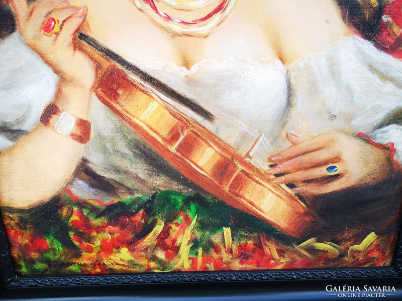 Mária Szánthó - gypsy girl with a violin